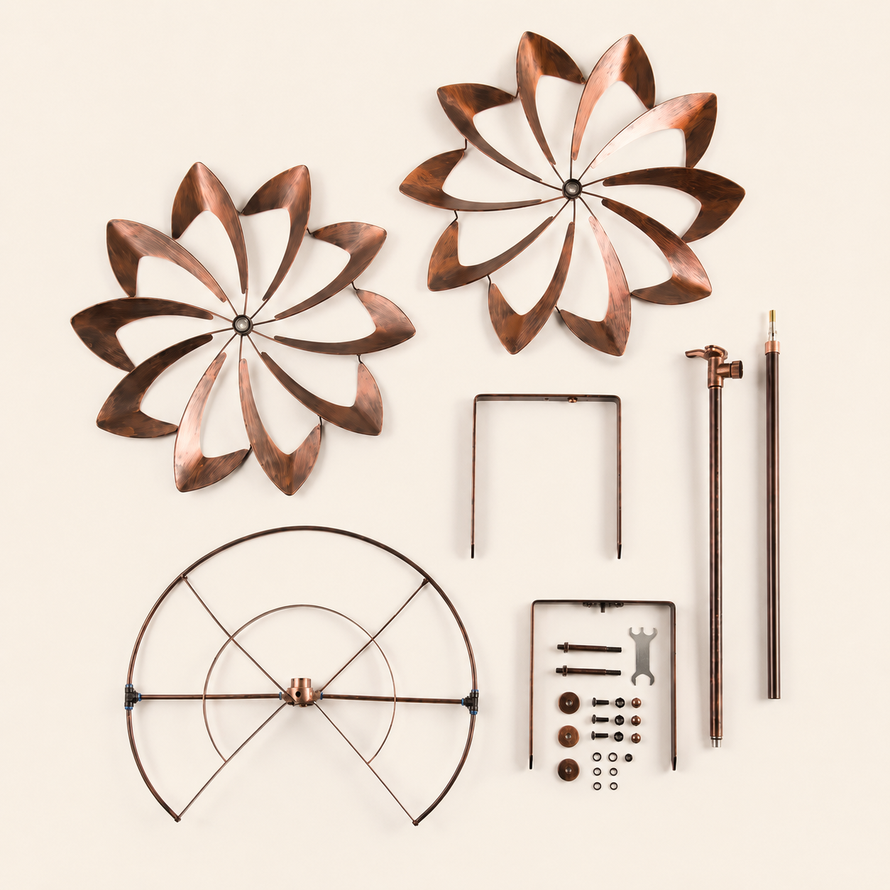 Mobile à Vent Hydro 190 cm - Spirale Cinétique de Jardin