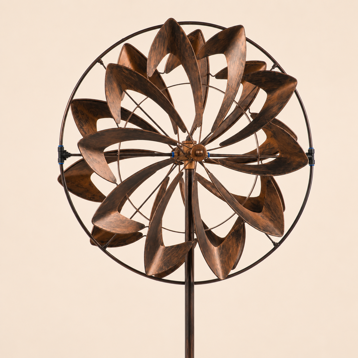 Mobile à Vent Hydro 190 cm - Spirale Cinétique de Jardin