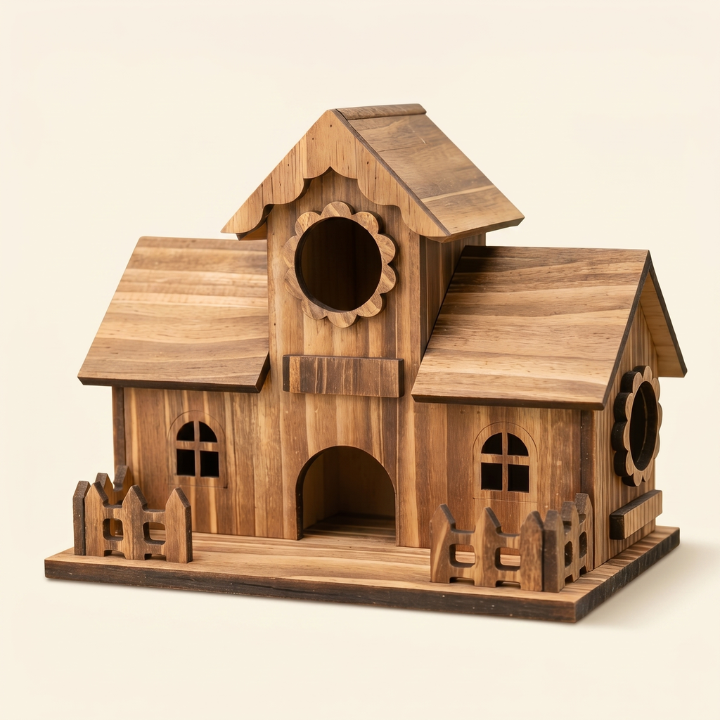 Nichoir en Bois — Maison à Oiseaux Artisanale — packshot