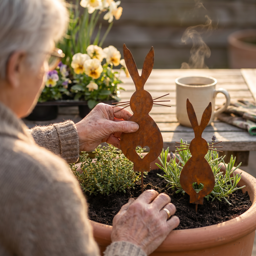 Lapins de Jardin en Céramique (Duo) — benefit_3